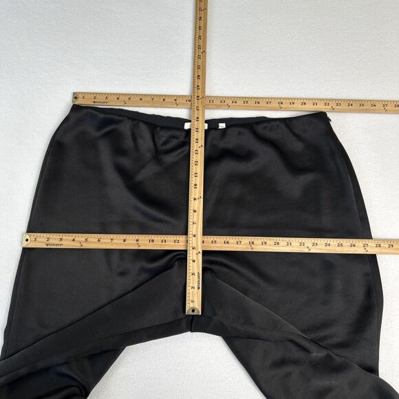 Vince Womens Size 20 NWT Satin Wide Flare Pants Elastic Waist Black VE800622039 - Picture 7 of 8